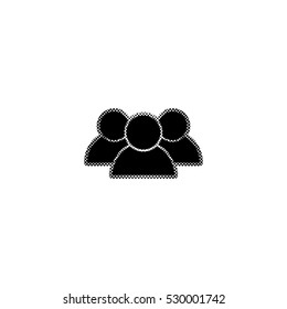 people  - black vector icon
