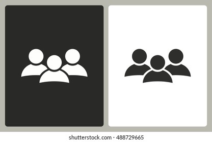 People - black and white icons. Vector illustration.