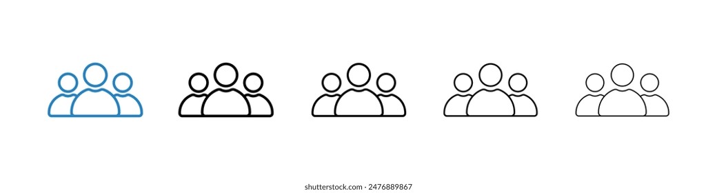 People black and white vector icon