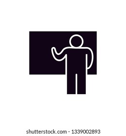 people board presentation black icon