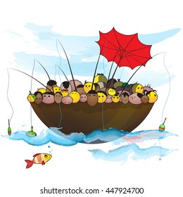 People in a boat