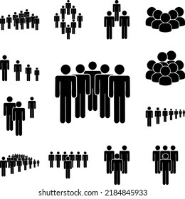 people, bodyguards icon in a collection with other items