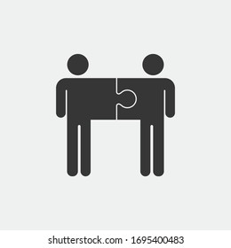 people bonding vector icon support teamwork and relationship friendship vector icon
