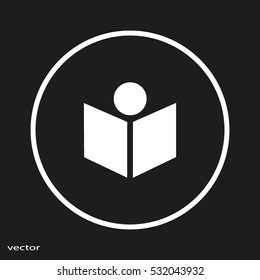 people, book, icon