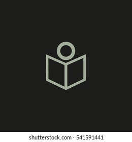 people, book, icon