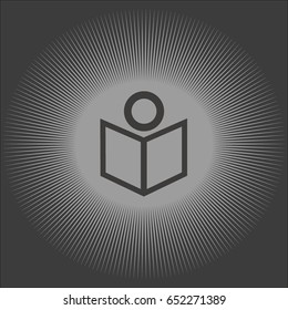 people, book, icon
