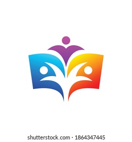 people book logo, people abstract logo
