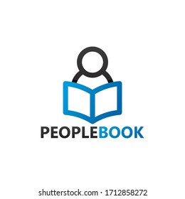 People Book Logo Template Design