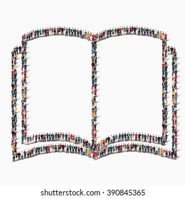 people  book reading vector