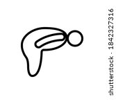 People bowing outline icons. Vector illustration. Editable stroke. Isolated icon suitable for web, infographics, interface and apps.