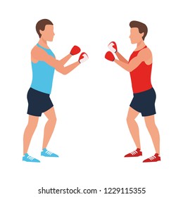 people boxing  cartoon