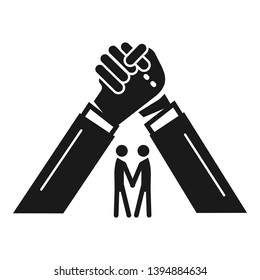 People brotherhood icon. Simple illustration of people brotherhood vector icon for web design isolated on white background