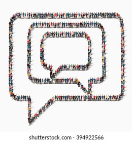 people  bubble chat  icon