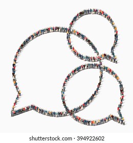 people  bubble chat  icon