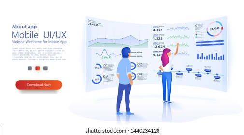 	
People build a dashboard and interact with graphs. Modern flat design isometric concept of Data Analysis for website and mobile website. Landing page template. Analytics admin dashboard. Vector 