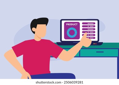 people build online shop. web, banner, landing page, website, social media post 2d flat vector illustrations