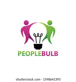 People Bulb Logo Template Design