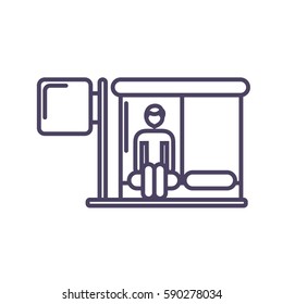 People at the bus stop icon