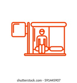 People at the bus stop icon
