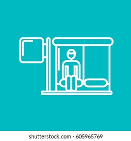 People at the bus stop icon