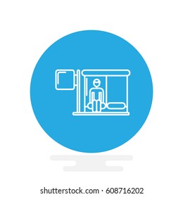 People at the bus stop icon