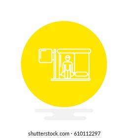 People at the bus stop icon
