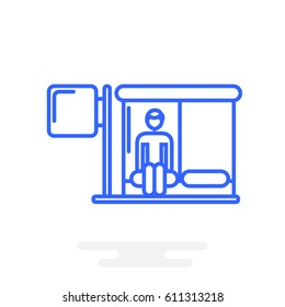 People at the bus stop icon