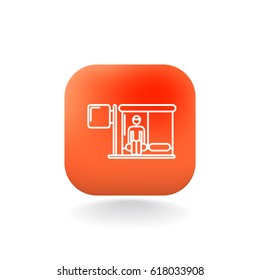 People at the bus stop icon