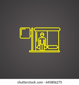People at the bus stop icon