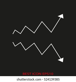 people, business growth, fall, vector icon, eps10