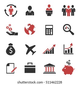 people business icon vector set