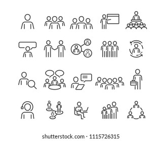 People and Business icons set,Vector