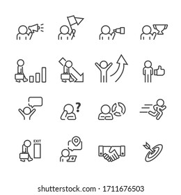 People and Business icons set,Vector