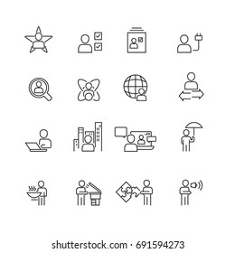 People and Business icons set,Vector