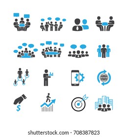 People and Business icons set,Vector