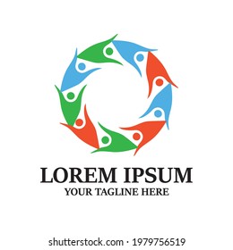 People Business logo design. Group and Team sign logo, finance help