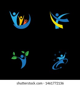 people business logo set vector image