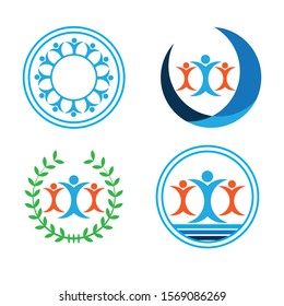 people business logo set vector image