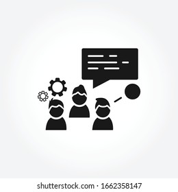 people in business process solid icon