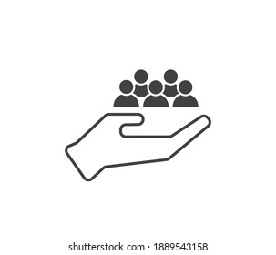 People, business teamwork user vector. User icon in flat style isolated on white background.
