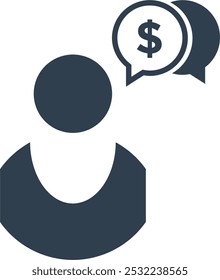 People Businessman Icon Vector Illustration Editable