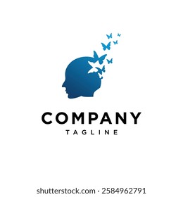 People and Butterfly Logo Icon vector