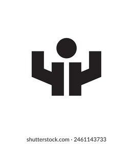 people cactos logo design icon.