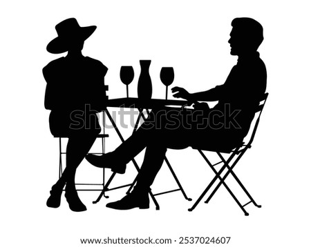 People in cafe icon vector. People in cafe silhouette isolated white background. Vector Illustration