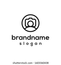people camera logo design template