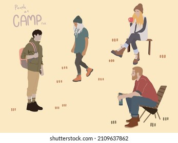 people at a camp field