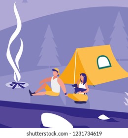 People and camping design