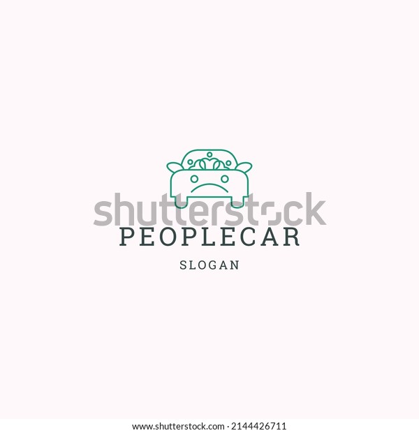 People car logo icon\
flat design template 