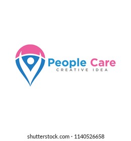 People Care Creative Logo Template