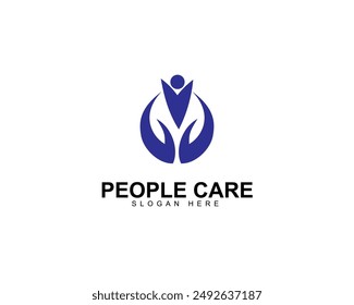 People care for Family or Cultural Group Community design logo